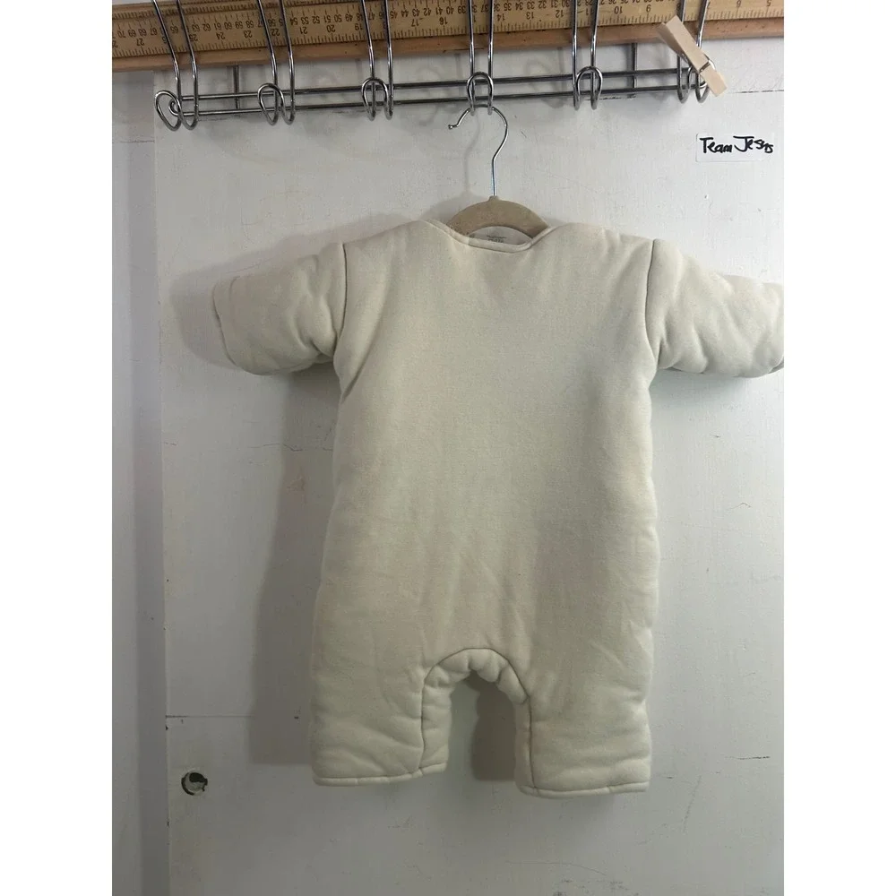 Baby Merlin Magic Sleepsuit Large 6-9 Months Cream Cotton Transition Suit Unisex